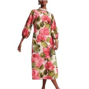 NWT Frances Valentine Minnow shift  dress with pockets in peony print